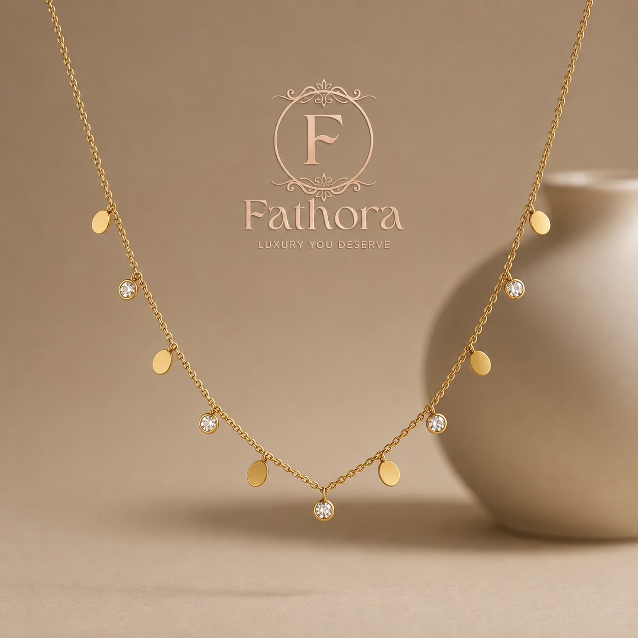 Aura Coin Drop Choker by Fathora Collections