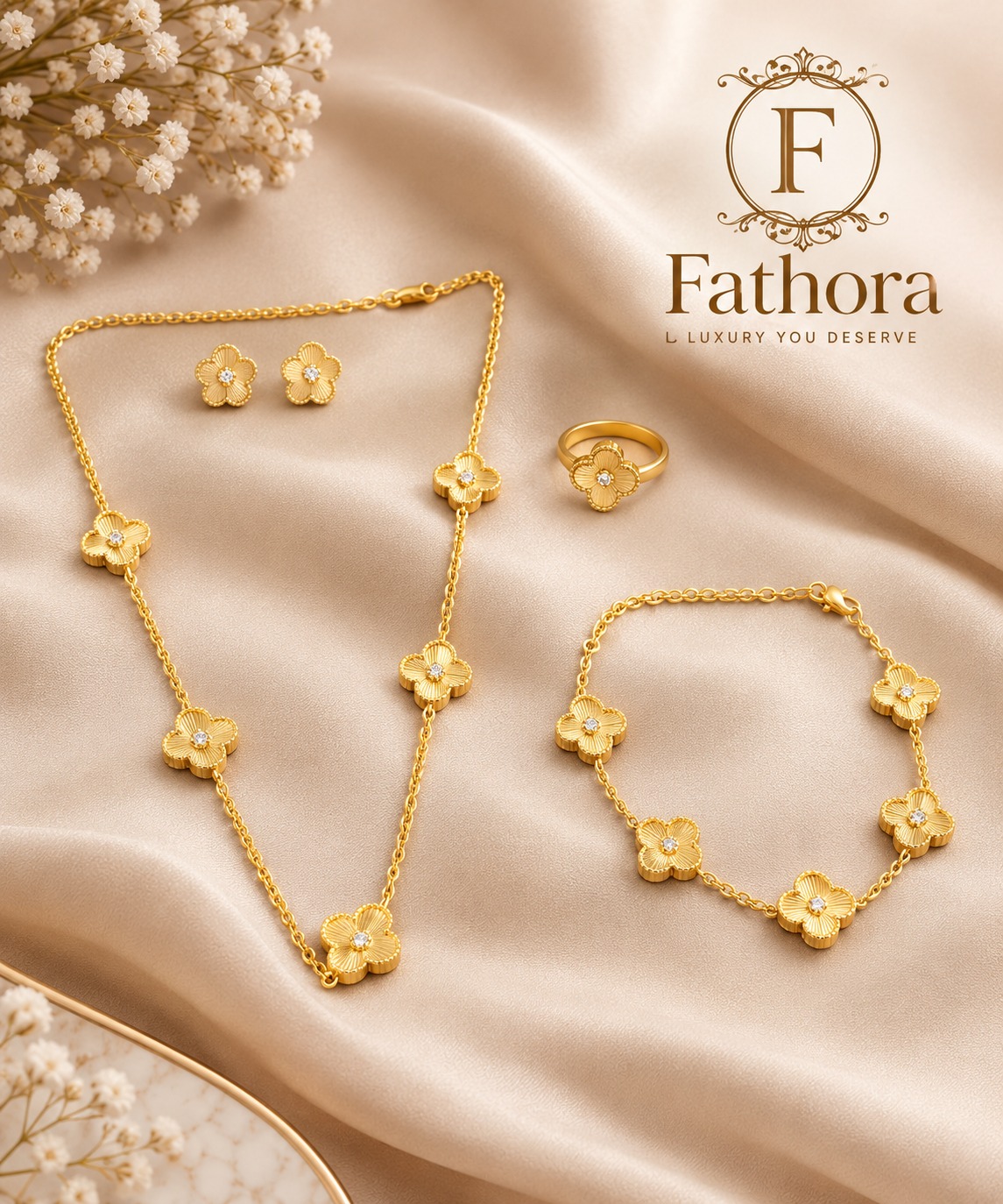 Aura Gilded Clover Set by Fathora Collections