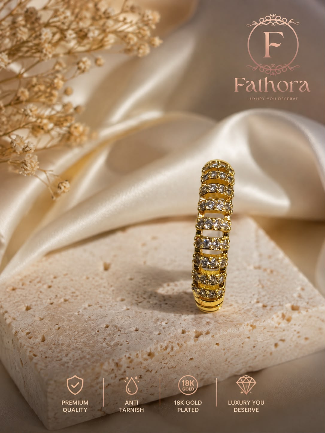 Aura Multi-Row Cage Ring by Fathora Collections