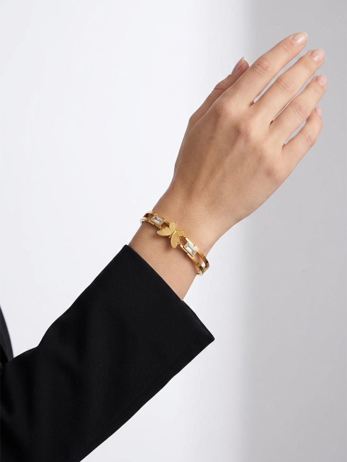 Aurelia Butterfly Bangle by Fathora Collections