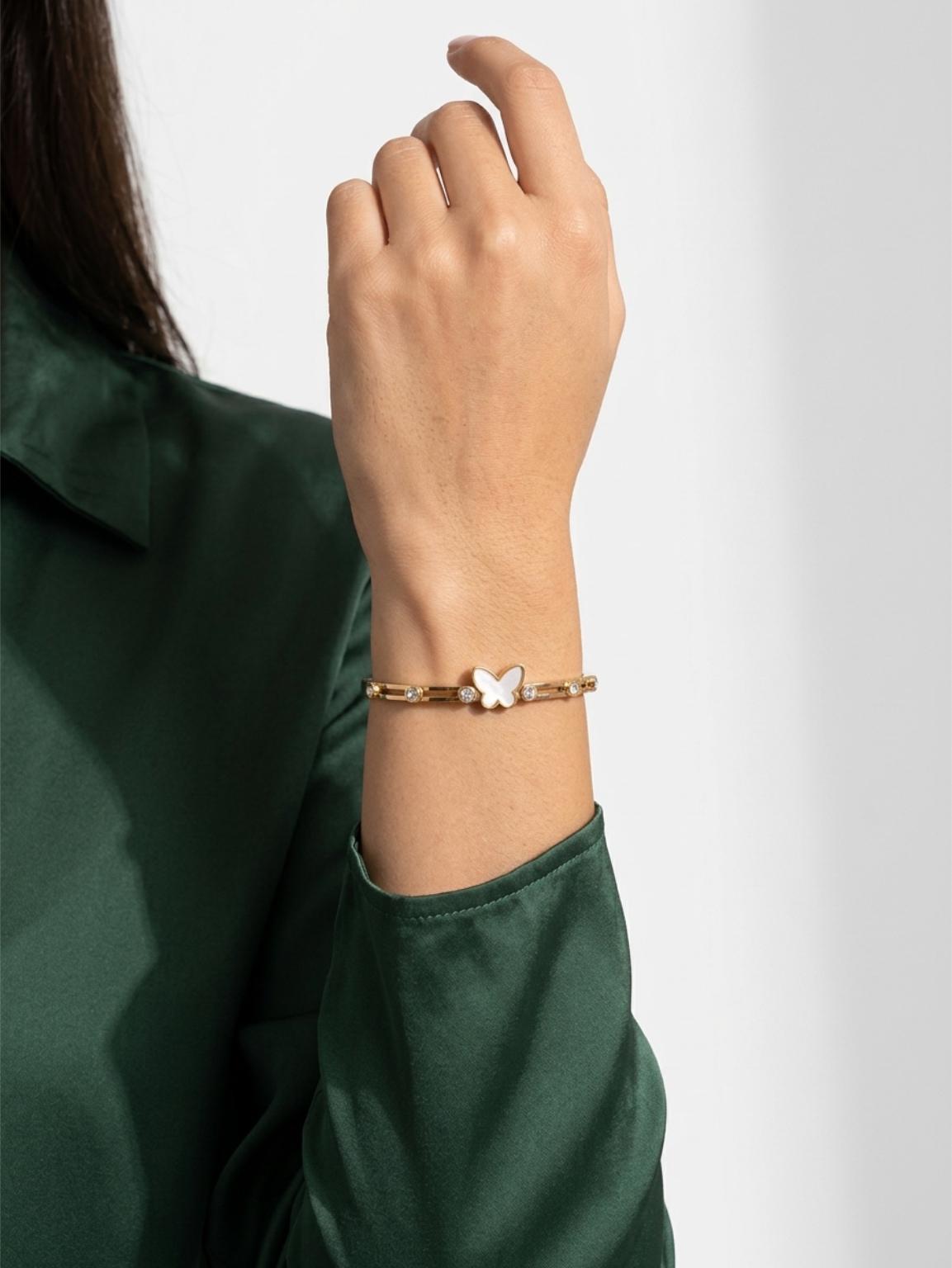 Aurora Butterfly Bangle by Fathora Collections