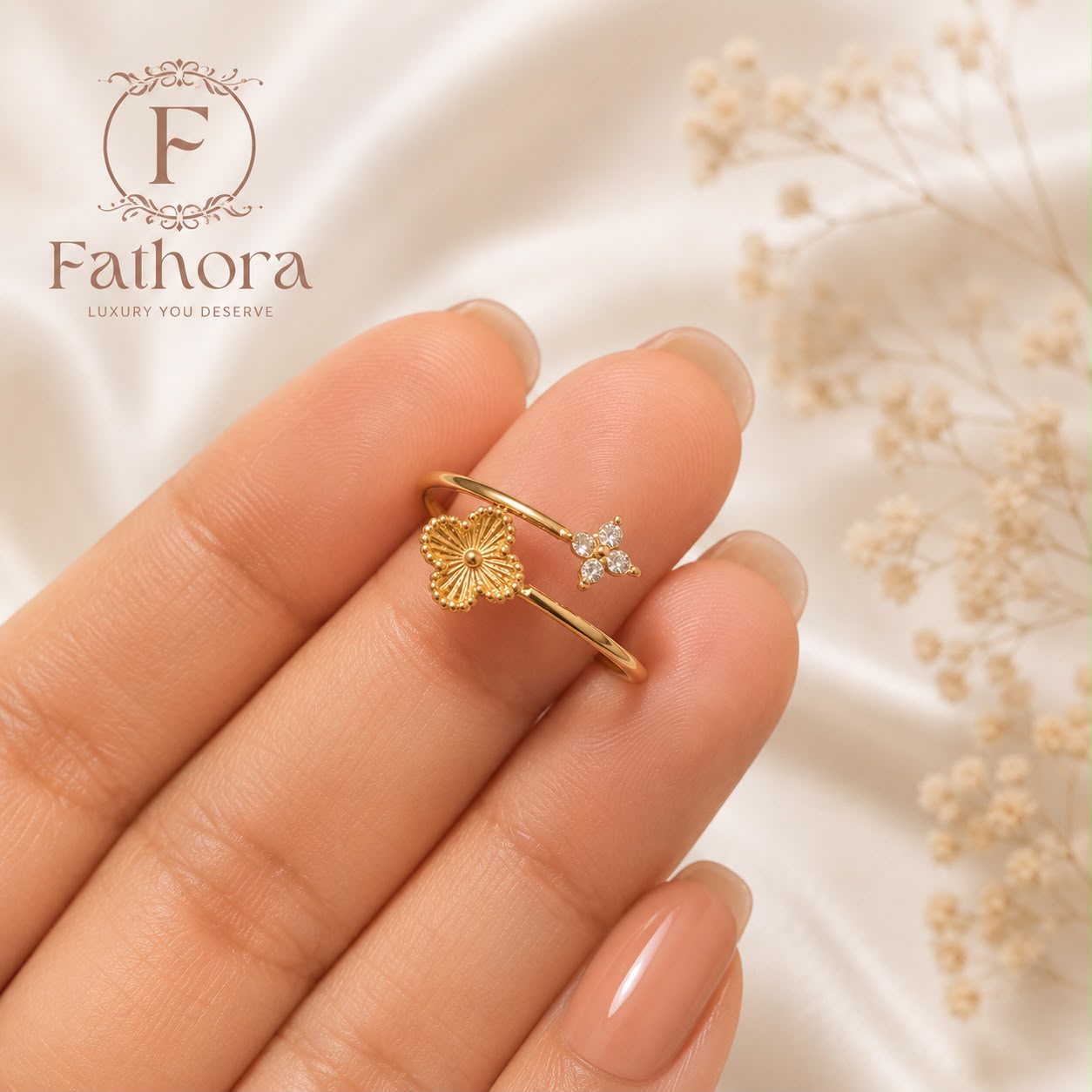 Blossom Wrap Ring by Fathora Collections