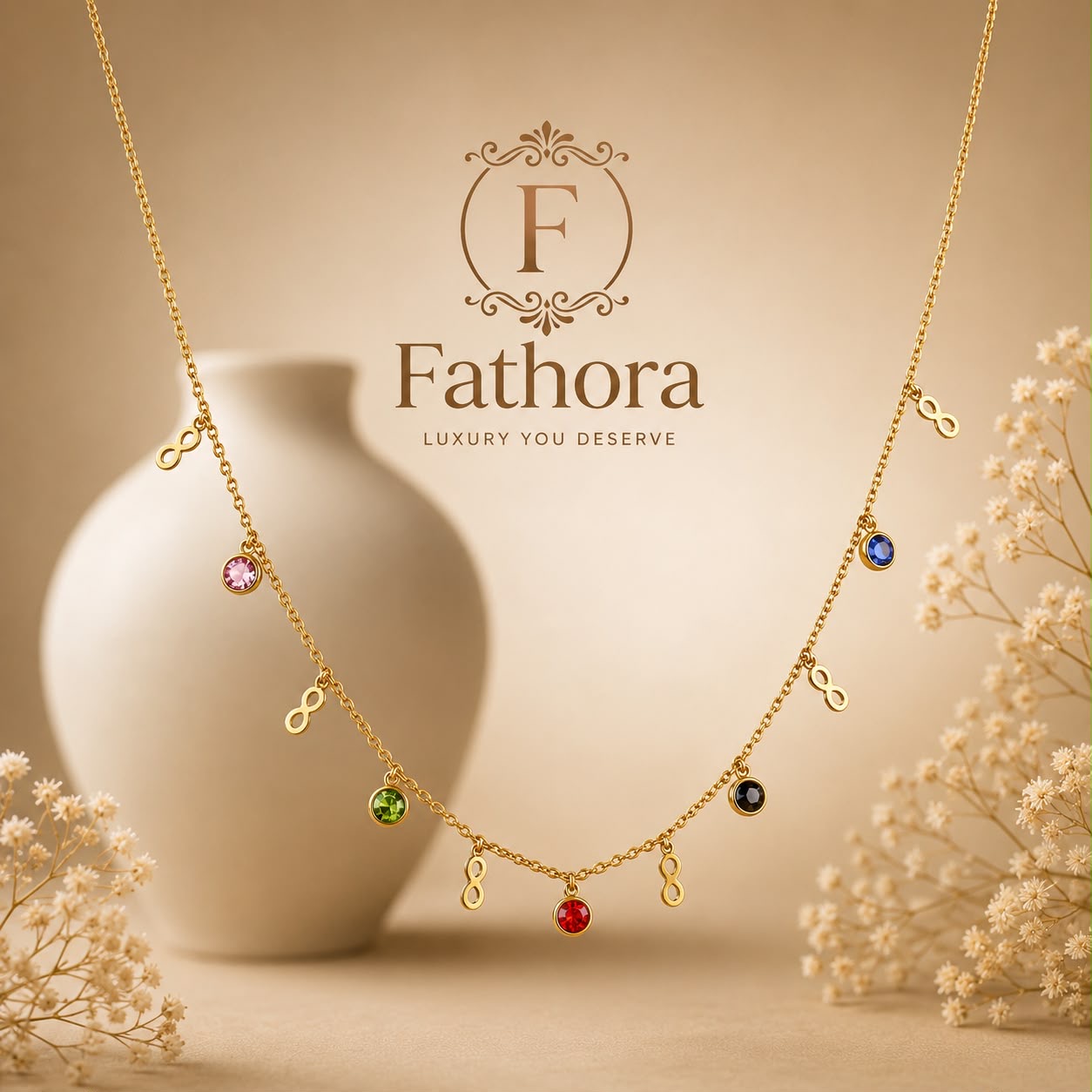Chroma Infinity Drop Choker by Fathora Collections
