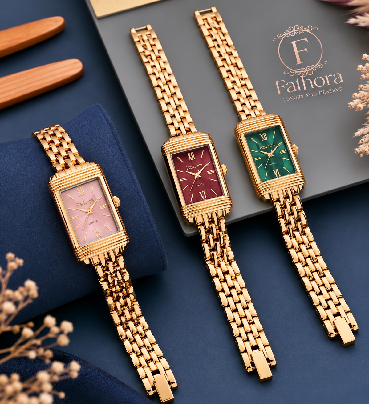 Emerald Glow Watch by Fathora Collections