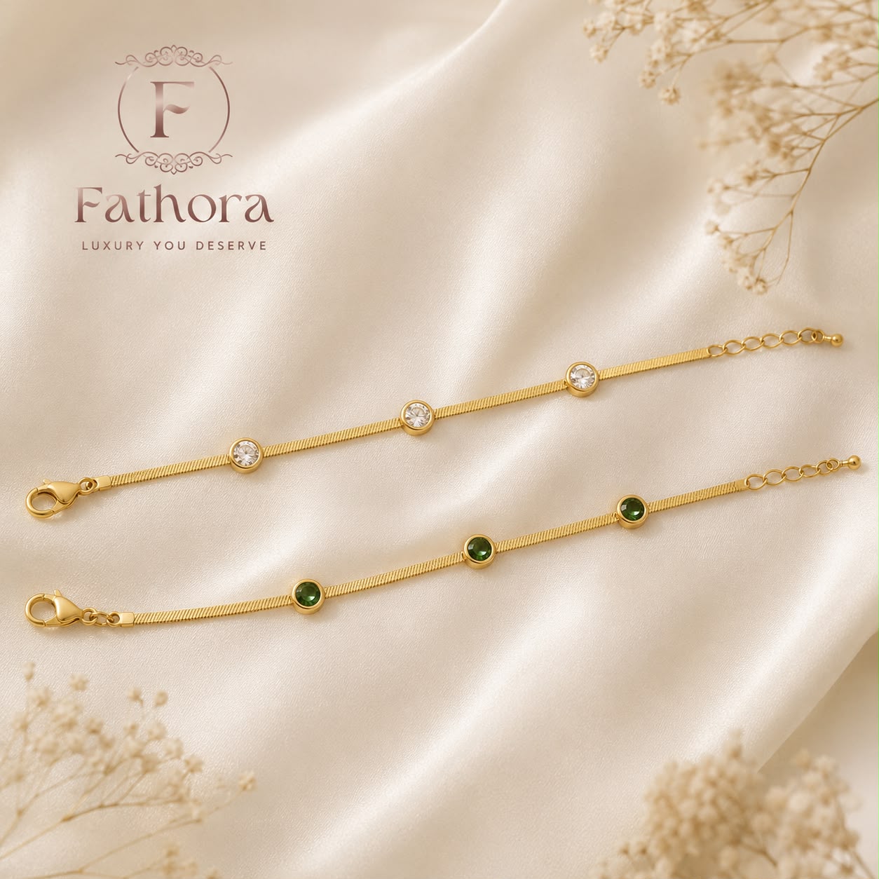 Eternal Station Flat-Link Bracelet by Fathora Collections
