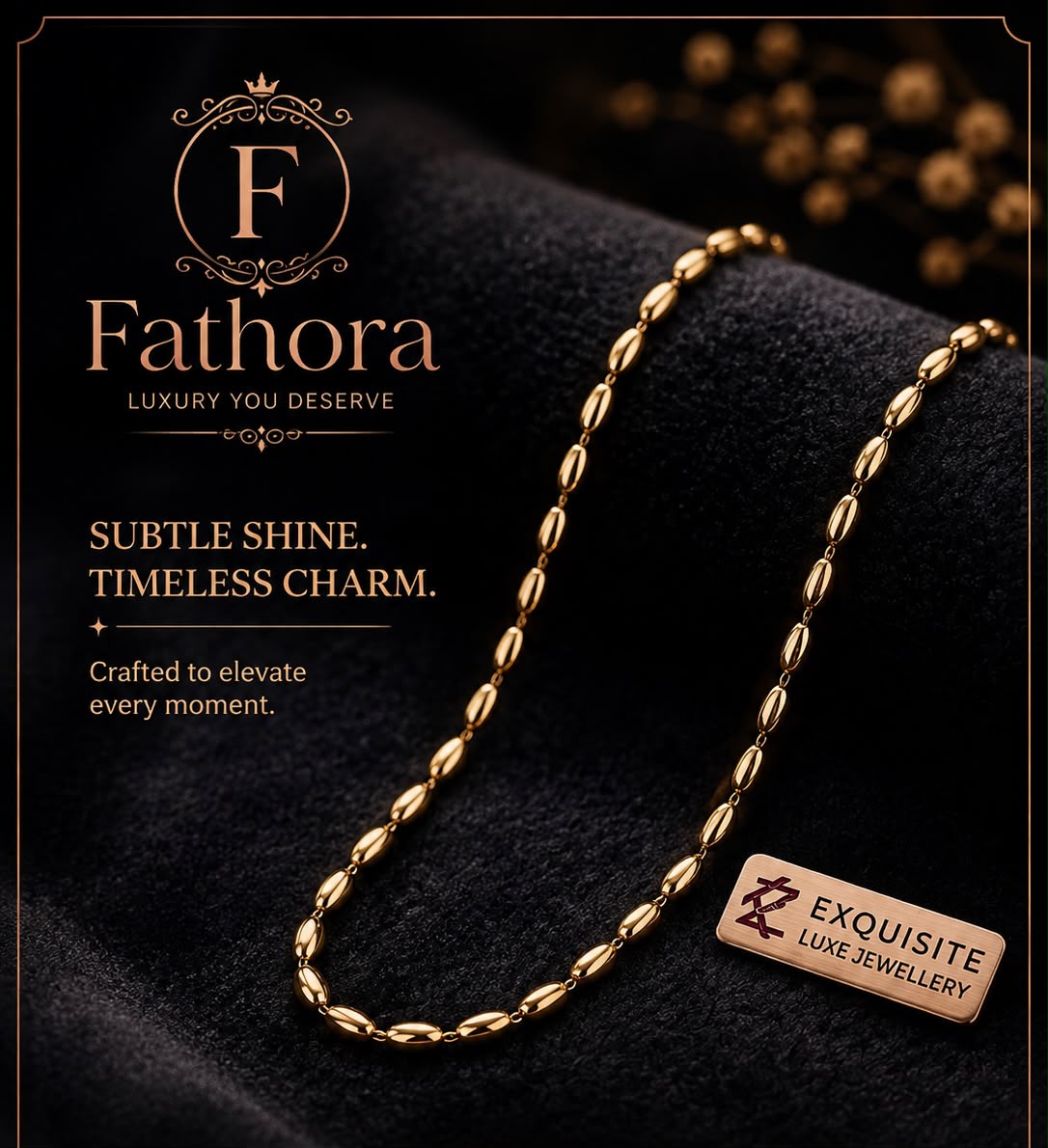 Fathora Silken Glimmer Chain by Fathora Collections