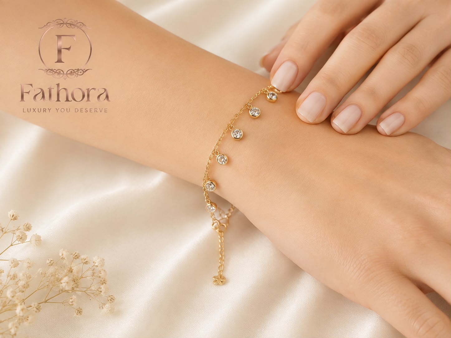 Fathora Solis Clear Crystal Bracelet by Fathora Collections