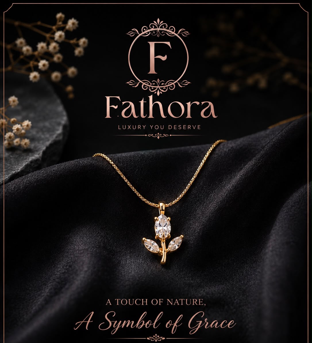 Fathora Tulip Crystal Pendant by Fathora Collections