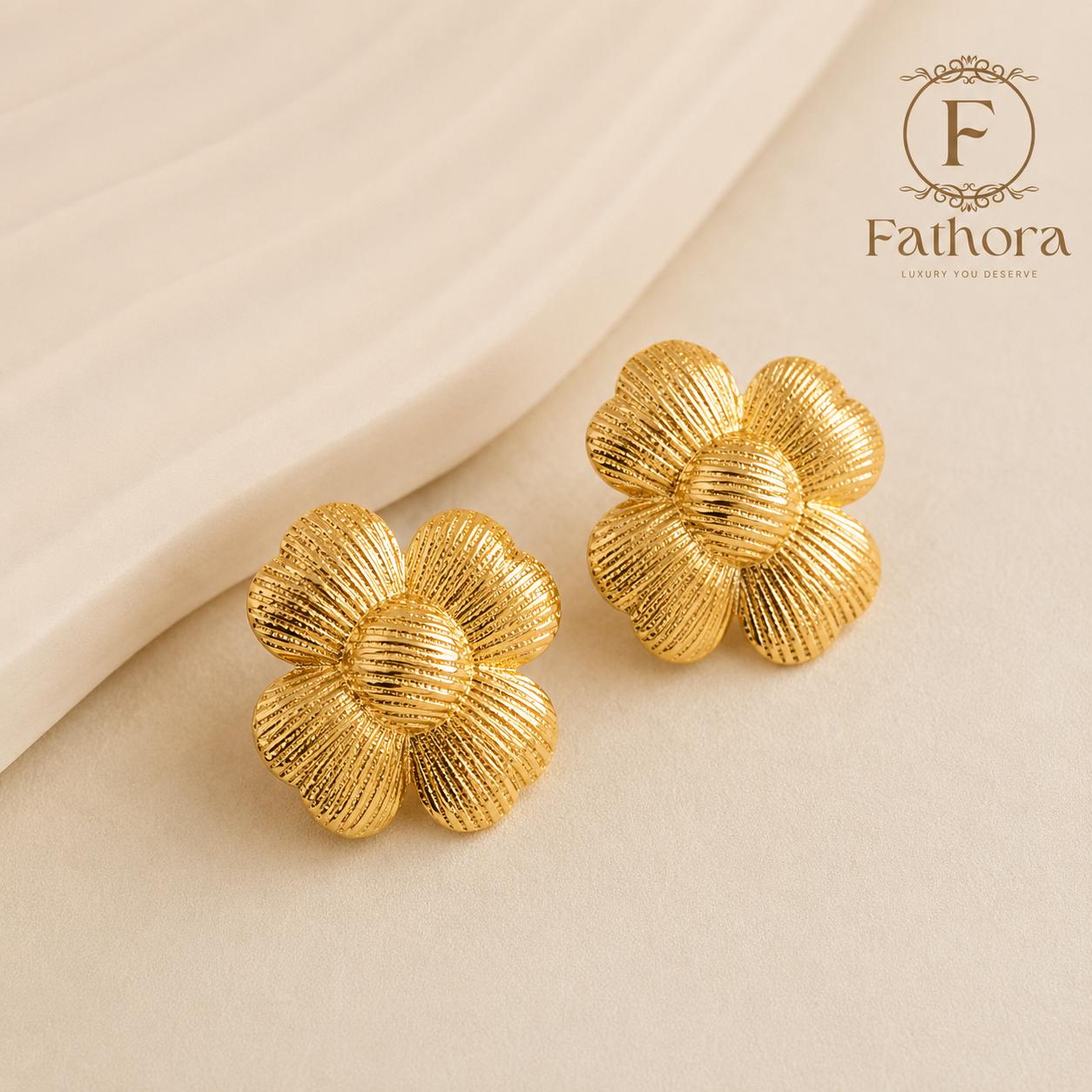 Floral themed Stud Earrings by Fathora Collections