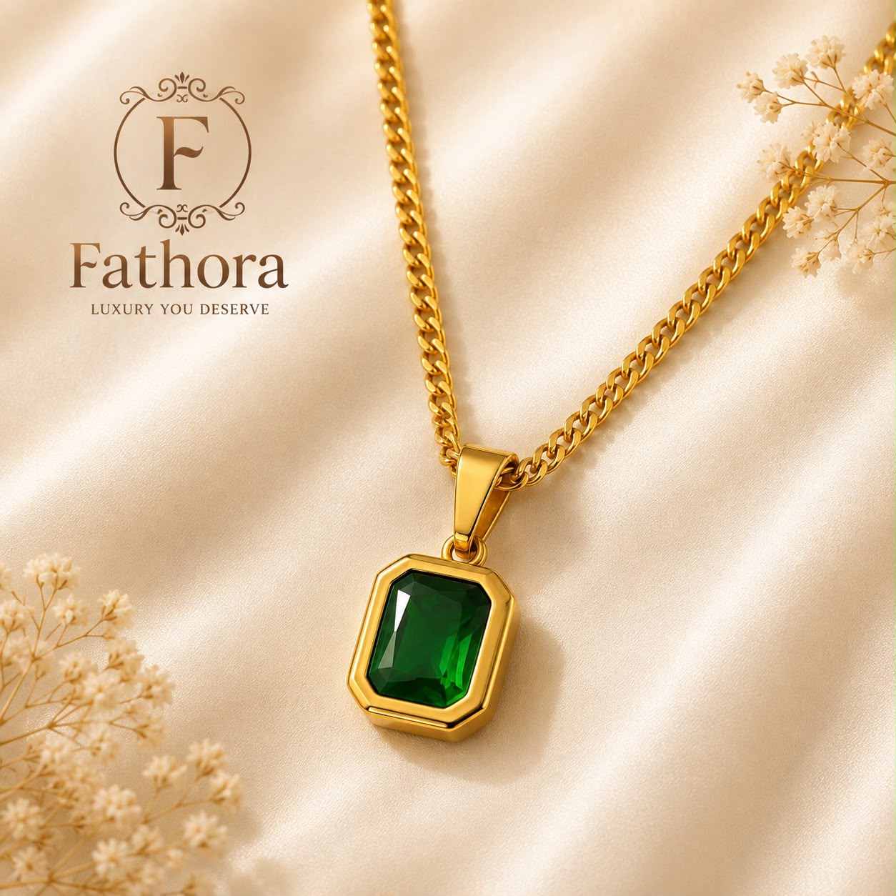 Imperial Emerald Solitaire by Fathora Collections