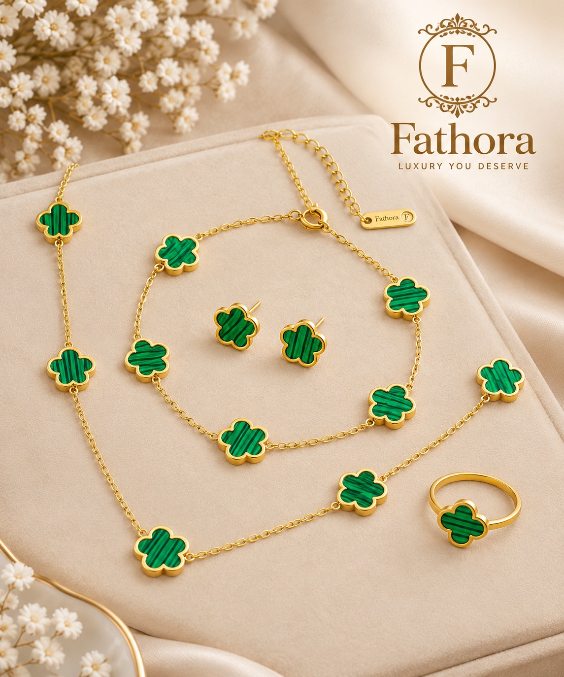 Imperial Green Clover Collection by Fathora Collections
