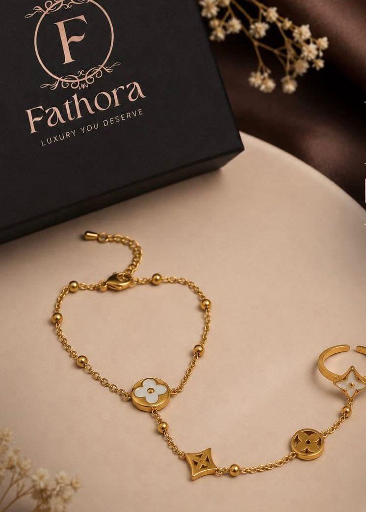 Monogram Muse Ring Bracelets by Fathora Collections