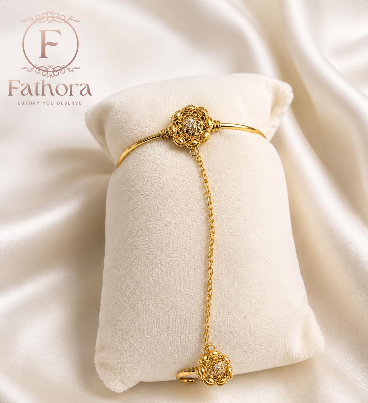 Princess Kids Bangle with Ring Set by Fathora Collections