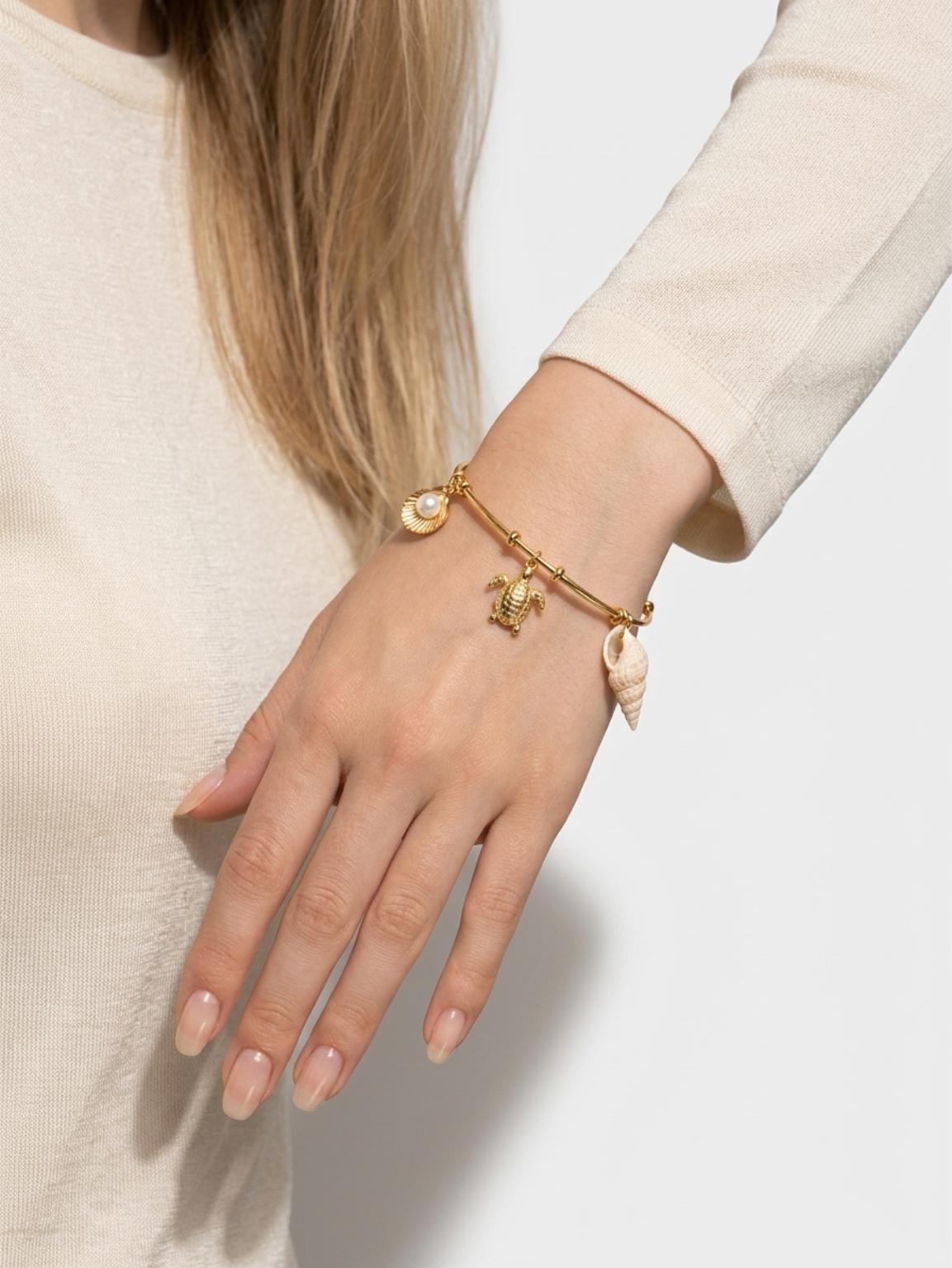 Sea Turtles Cuff Bangle by Fathora Collections