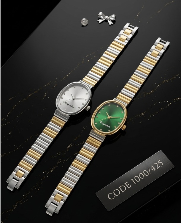 Silver Pearl Watch by Fathora Collections