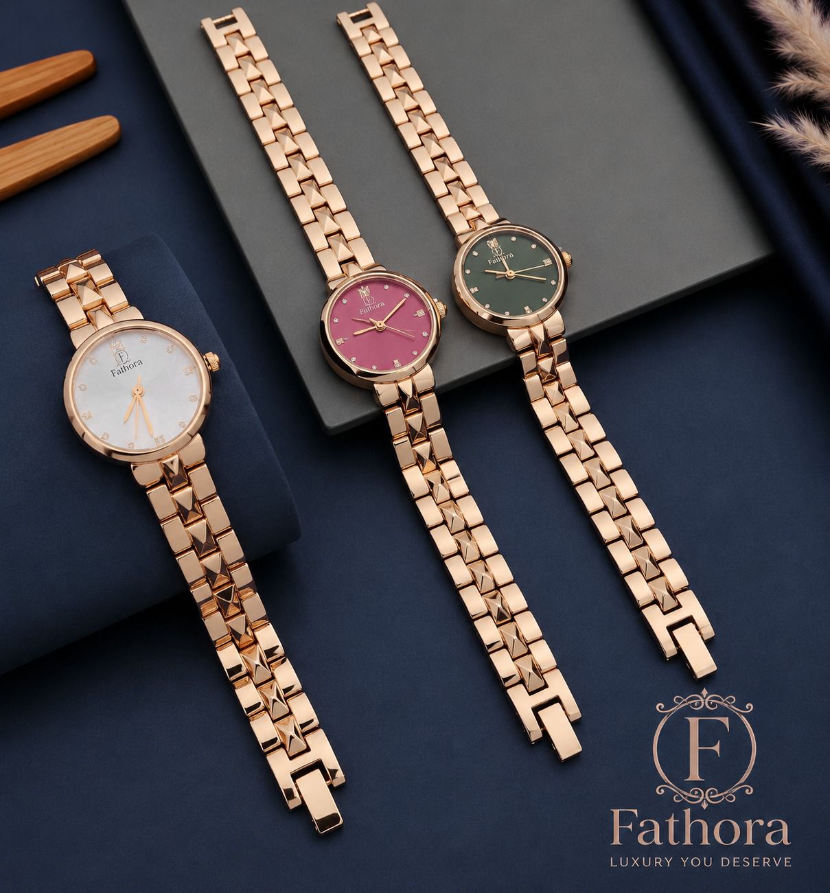 Square Dial Watch by Fathora Collections