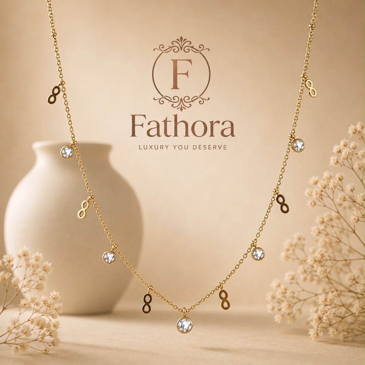 The Eternal Drop Necklace by Fathora Collections