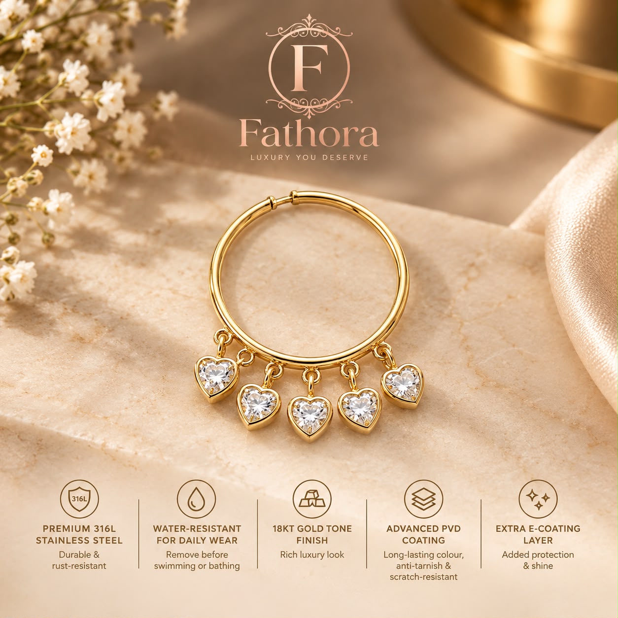 The Fathora Sweetheart Charm Ring by Fathora Collections