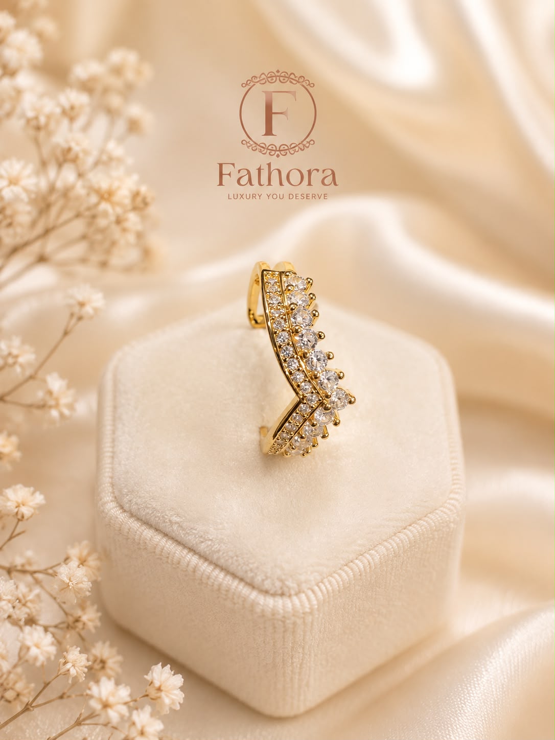 The Majestic Chevron Ring by Fathora Collections