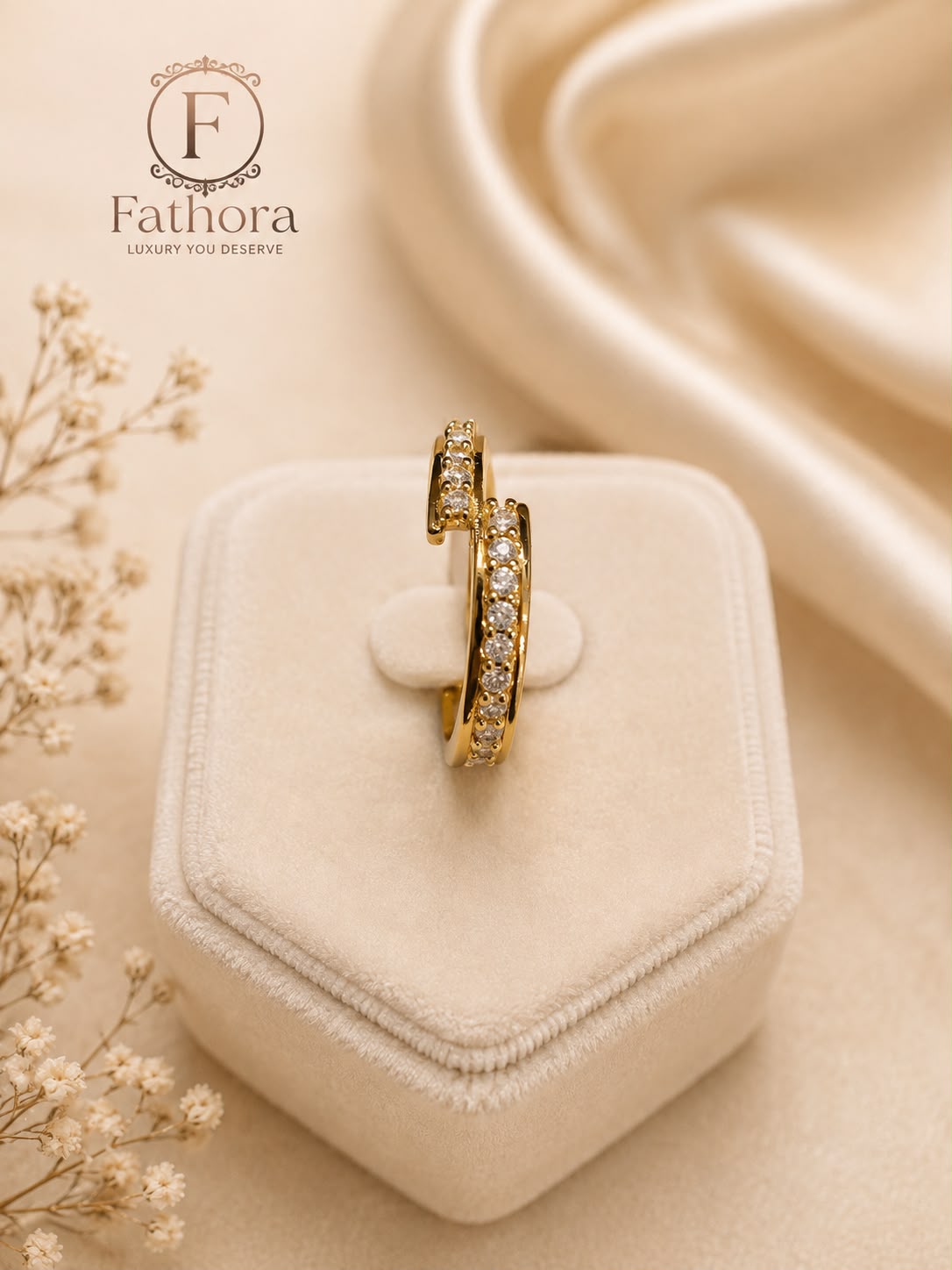 The Serpentine Sparkle Ring by Fathora Collections