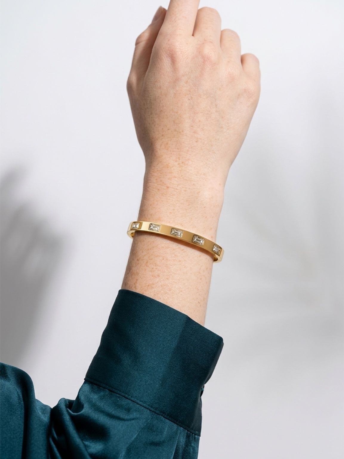 The Stella Baguette Bangle by Fathora Collections