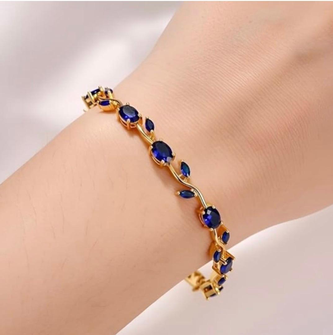 Tulip Sapphire Garden Bracelet by Fathora Collections